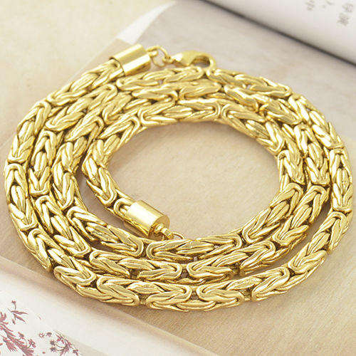 Mens Stunning & Heavy 9K Gold Filled Dragon Link Chain  ( 60cm )